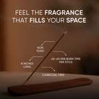 RAAHI Sandalwood Incense Sticks with Holder | Hand Crafted | Charcoal Free | 120 Sticks