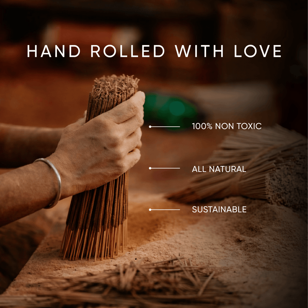 RAAHI Lavender Incense Sticks with Holder | Hand Crafted | Charcoal Free | 120 Sticks
