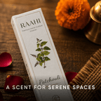 RAAHI Patchouli Incense Sticks with Holder | Hand Crafted | Charcoal Free | 120 Sticks