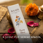 RAAHI Fancy Flora Incense Sticks with Holder | Hand Crafted | Charcoal Free | 120 Sticks