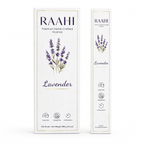 RAAHI Lavender Incense Sticks with Holder | Hand Crafted | Charcoal Free | 120 Sticks