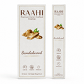 RAAHI Sandalwood Incense Sticks with Holder | Hand Crafted | Charcoal Free | 120 Sticks