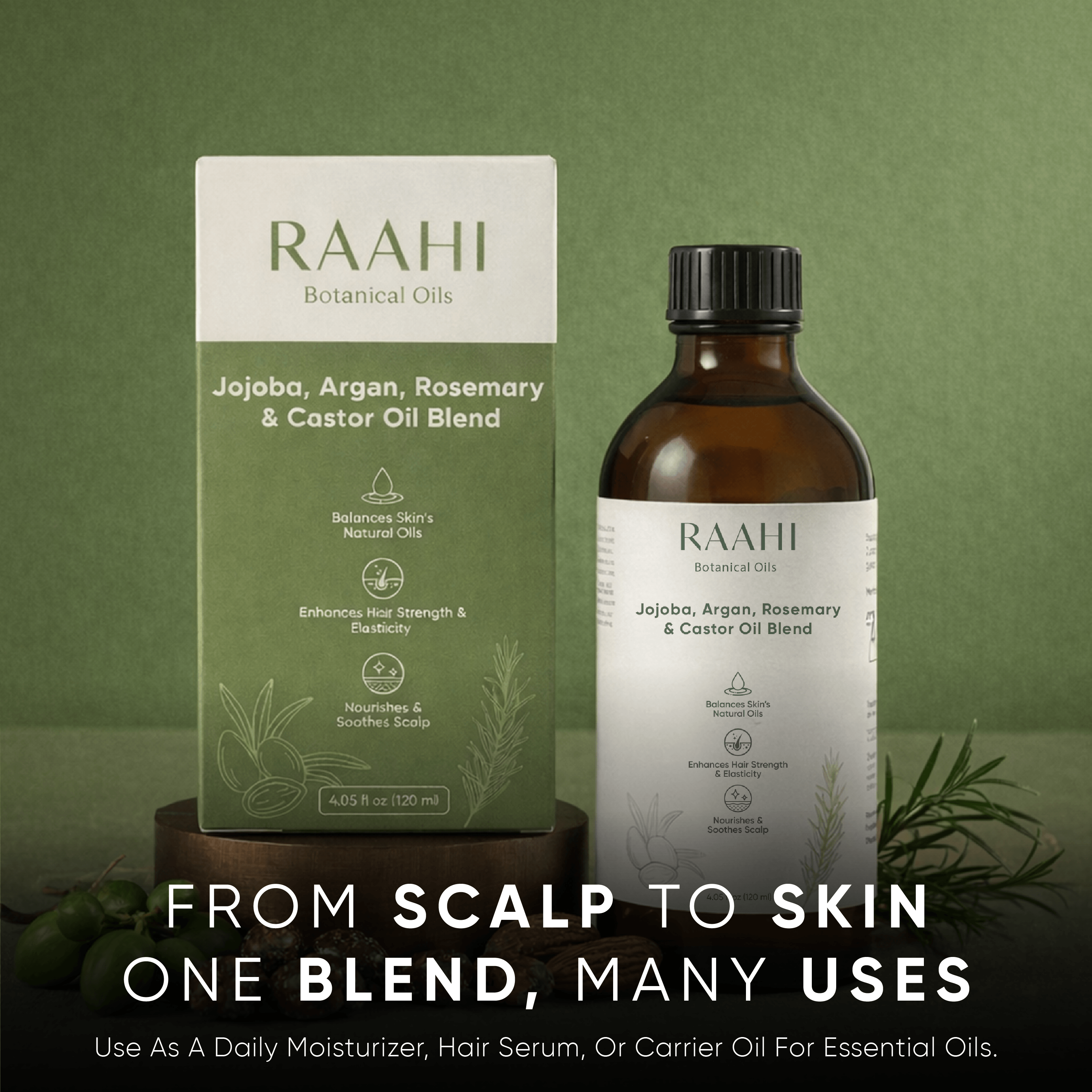 Jojoba, Argan, Rosemary & Castor Oil Blend