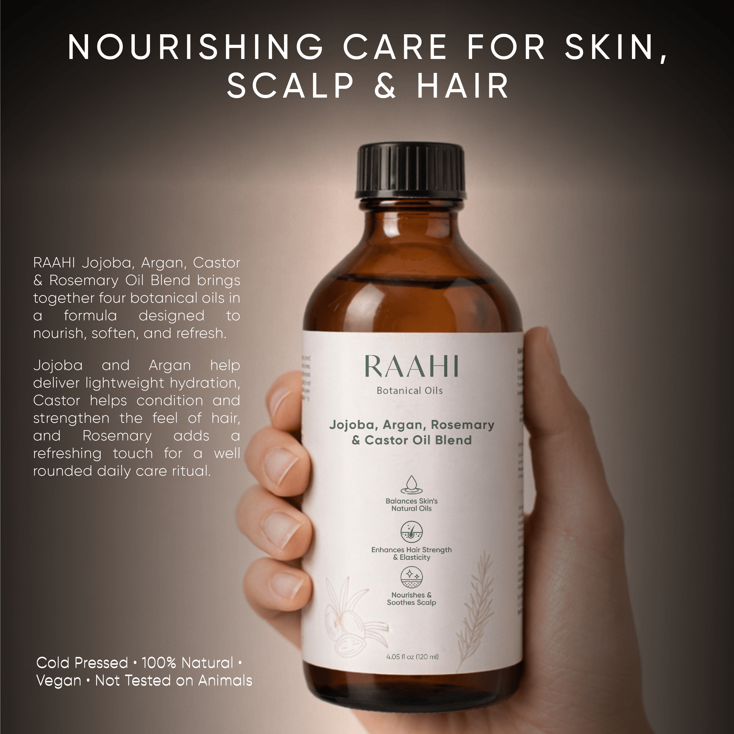 Jojoba, Argan, Rosemary & Castor Oil Blend