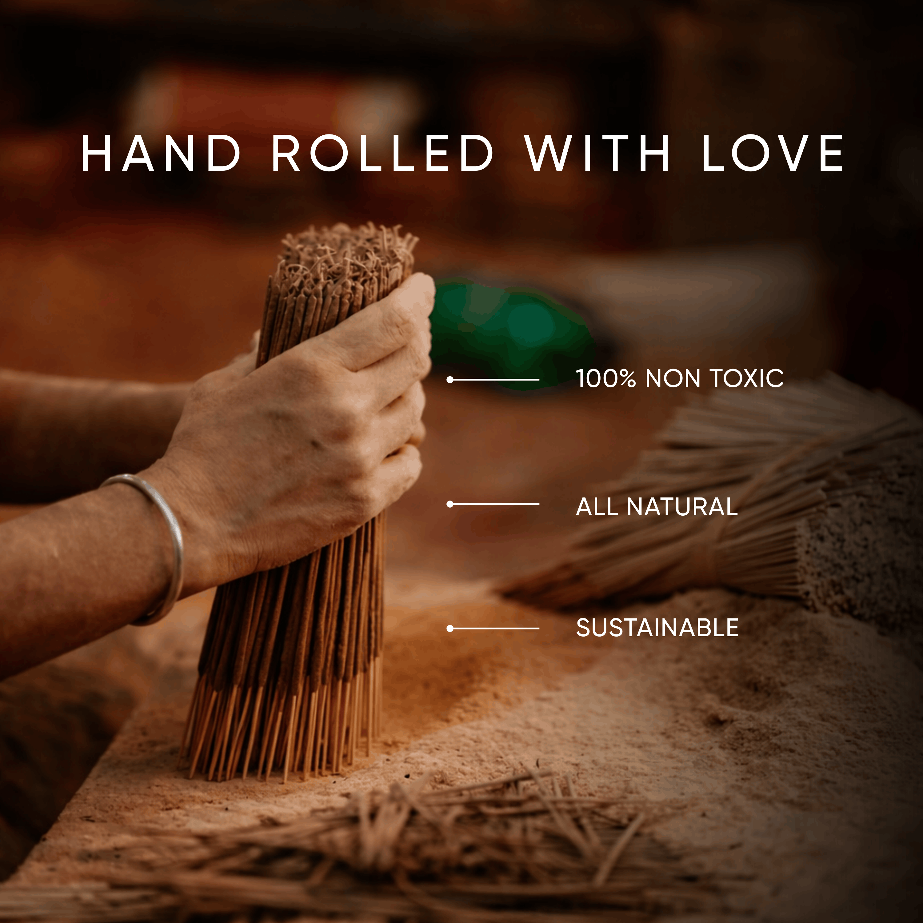 RAAHI Nag Champa Incense Sticks with Holder | Hand Crafted | Charcoal Free | 120 Sticks