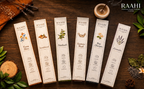 RAAHI Fancy Flora Incense Sticks with Holder | Hand Crafted | Charcoal Free | 120 Sticks